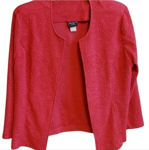 Vintage Southern Lady Raspberry Pink Textured Suit Jacket 18 EUC